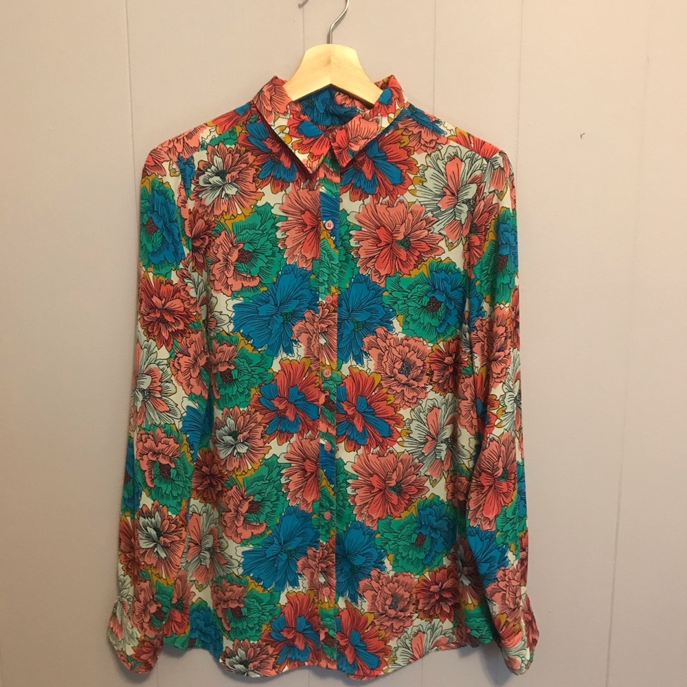 Banana Republic floral button down